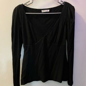 ALC plunge top with puff sleeves